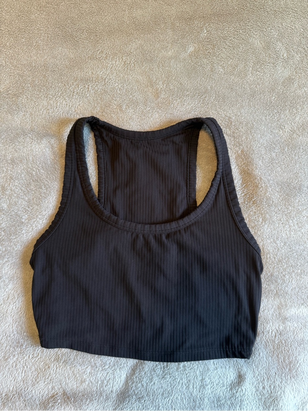 all in motion Black Ribbed Workout Crop